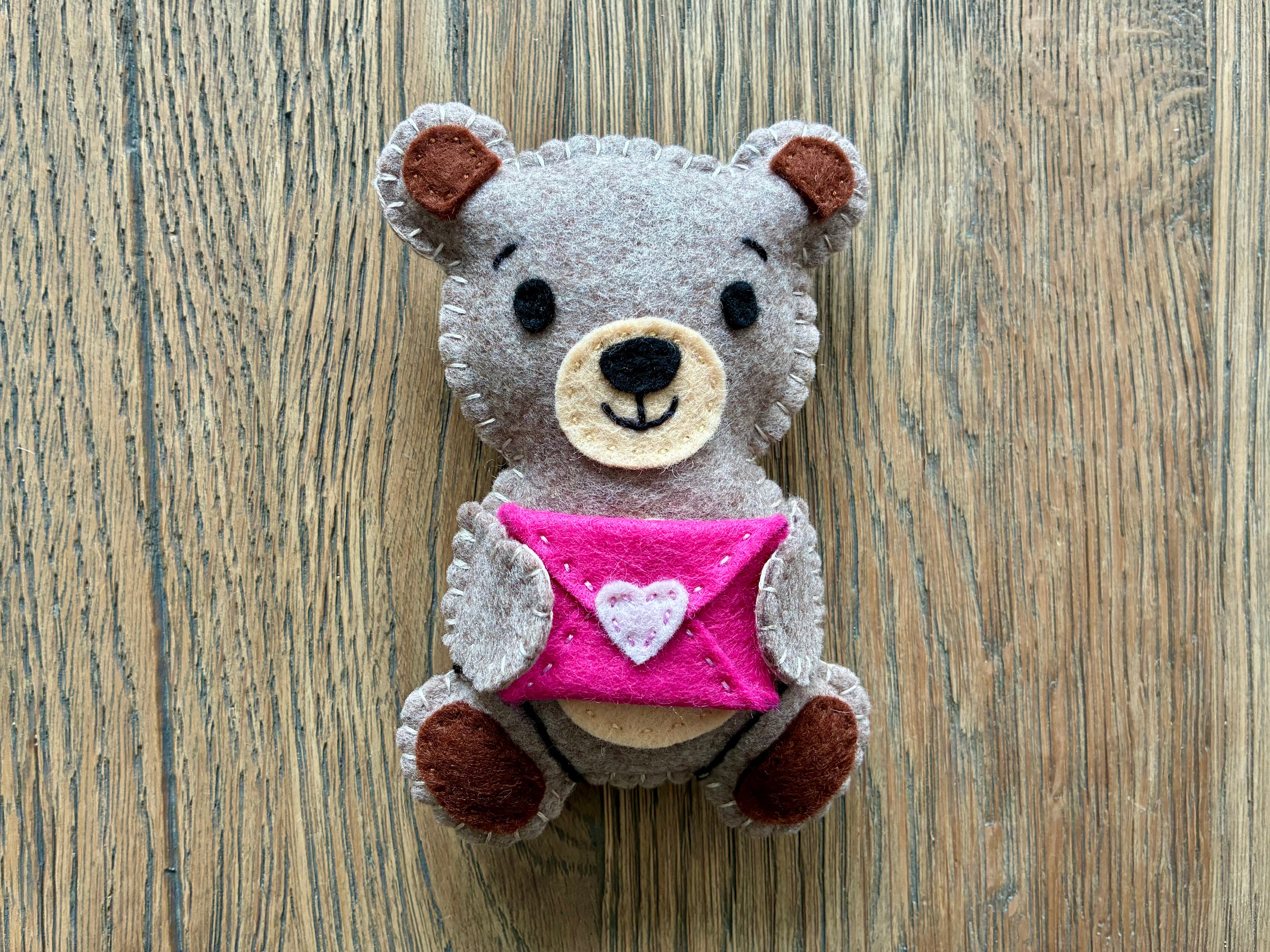 Felt Teddy Bear Magnet – Digital Sewing Pattern (PDF)