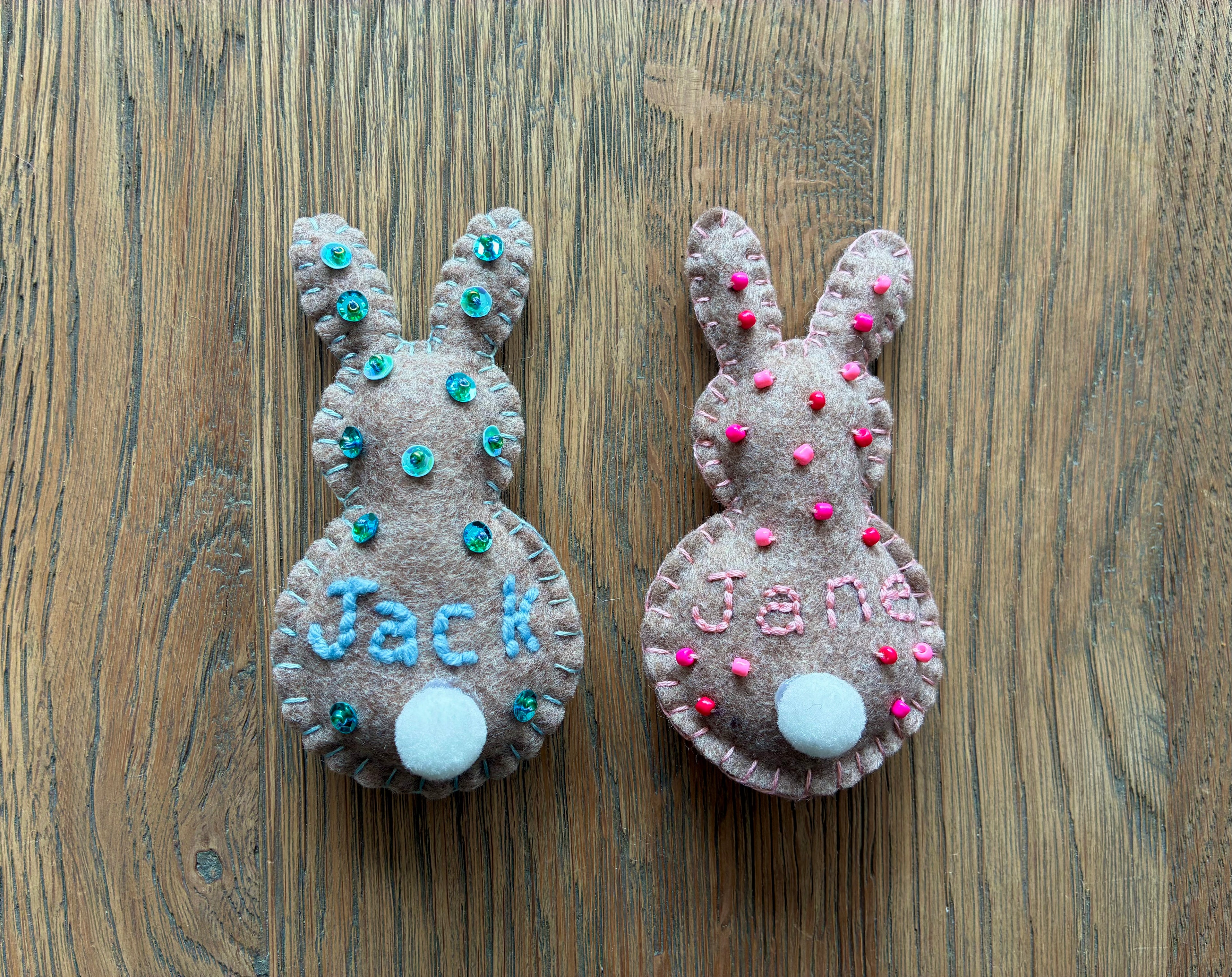 Personalised Felt Bunny Magnet – Digital Sewing Pattern (PDF)