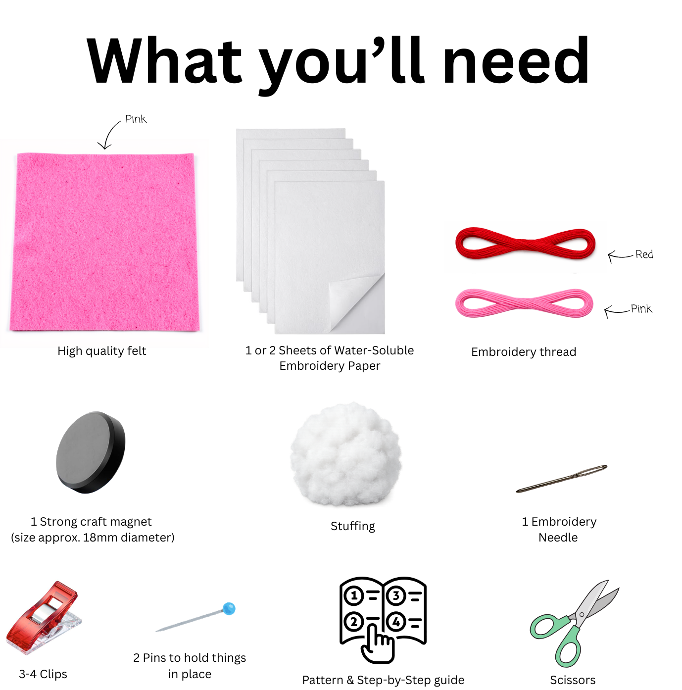 Felt Bow Magnet – Digital Sewing Pattern (PDF)