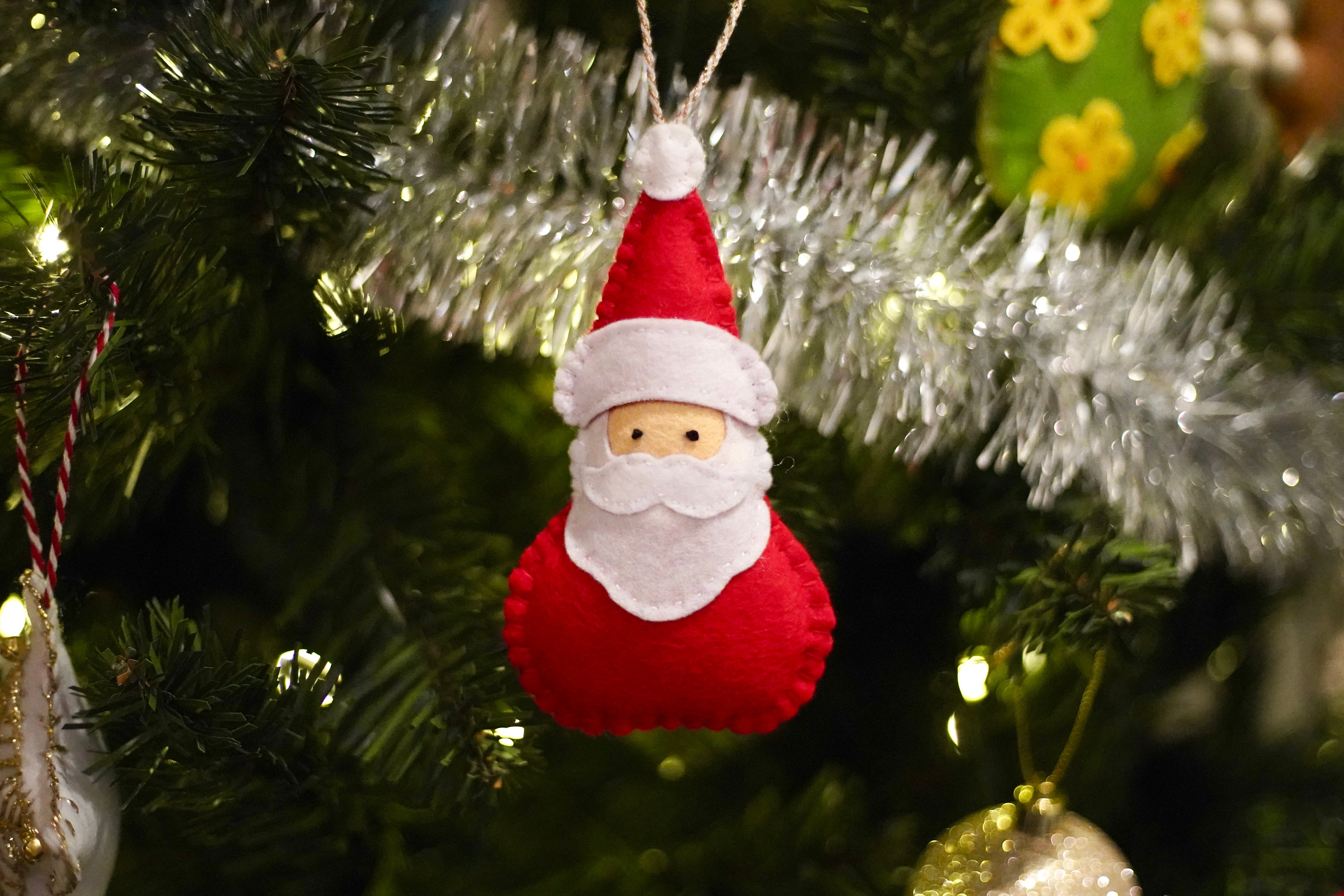 Felt Santa Ornament – Digital Sewing Pattern (PDF)